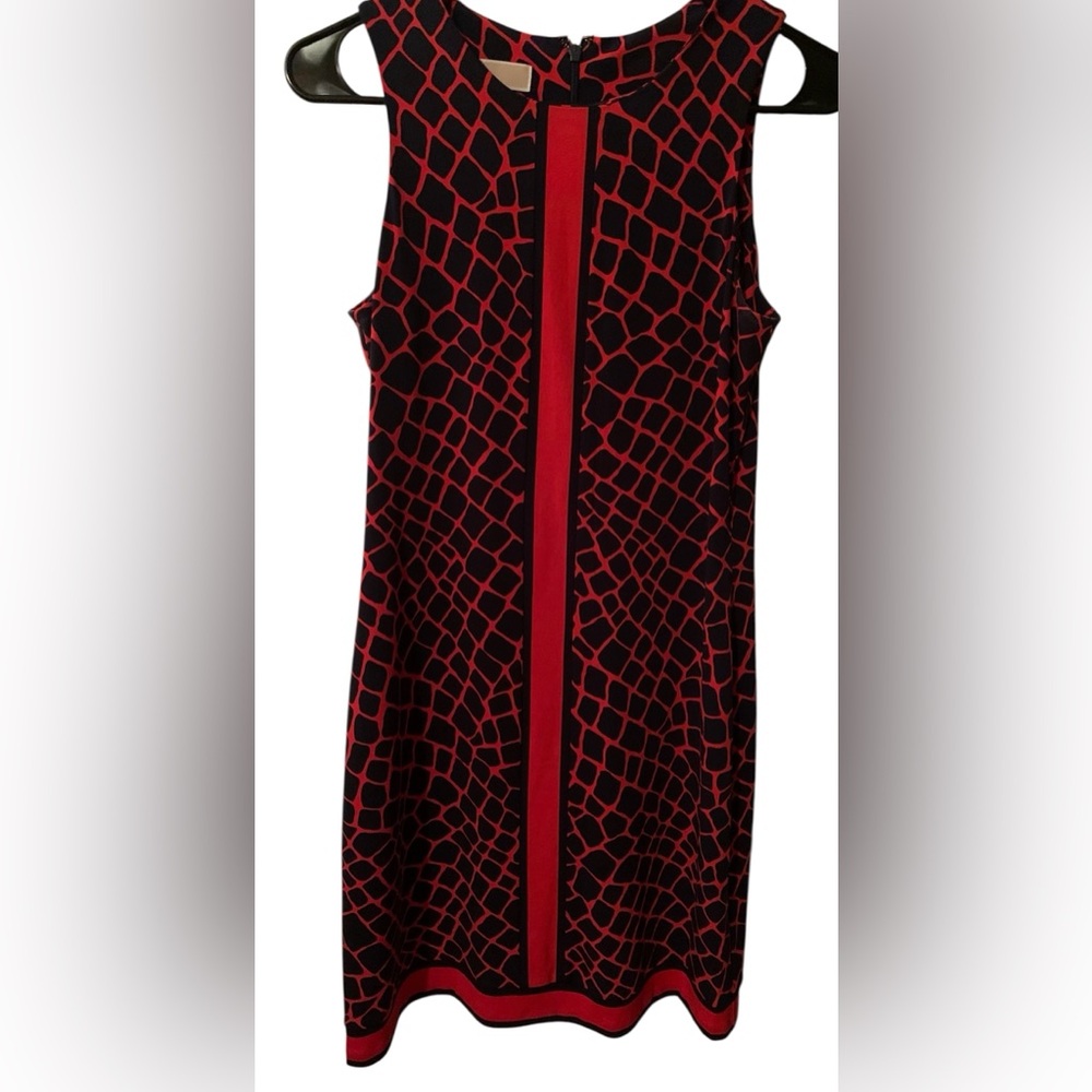 Michael Michael Kors , size Small sleeveless dress red and navy giraffe print